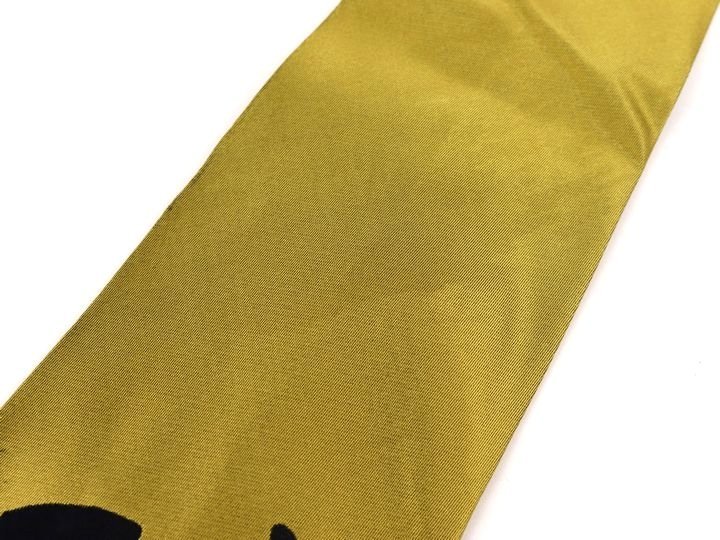  Moschino necktie panel pattern high class silk men's yellow MOSCHINO