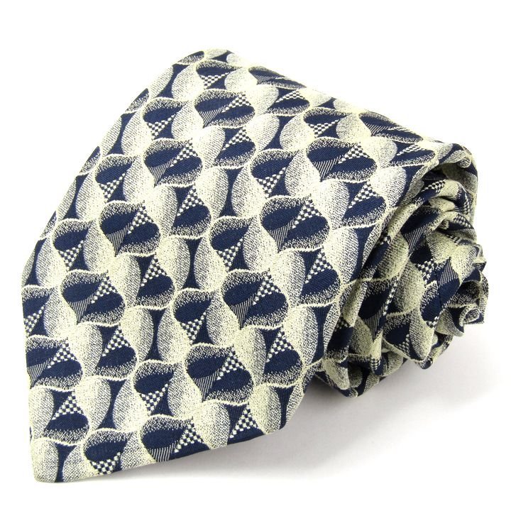  Prima Classe галстук общий рисунок высококлассный шелк Италия производства ручная работа мужской темно-синий PRIMA CLASSE