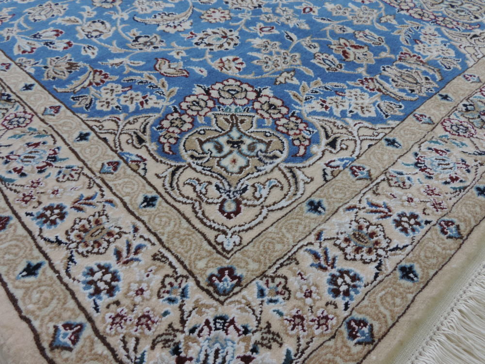 ペルシャ絨毯 カーペット 高品質ウール 手織り 高級 ペルシャ絨毯の本場 イラン ナイン産 中型サイズ 152cm×103cm 本物保証 直輸入_画像7