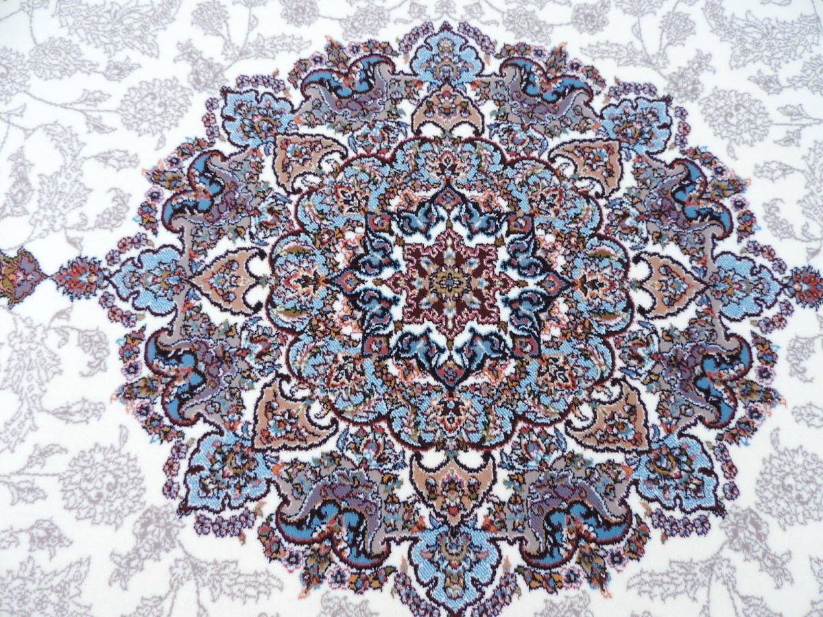 ペルシャ絨毯 カーペット ラグ 63万ノット ウィルトン織り 機械織り ペルシャ絨毯の本場 イラン 中型サイズ 225cm×150cm 9 本物保証_画像5