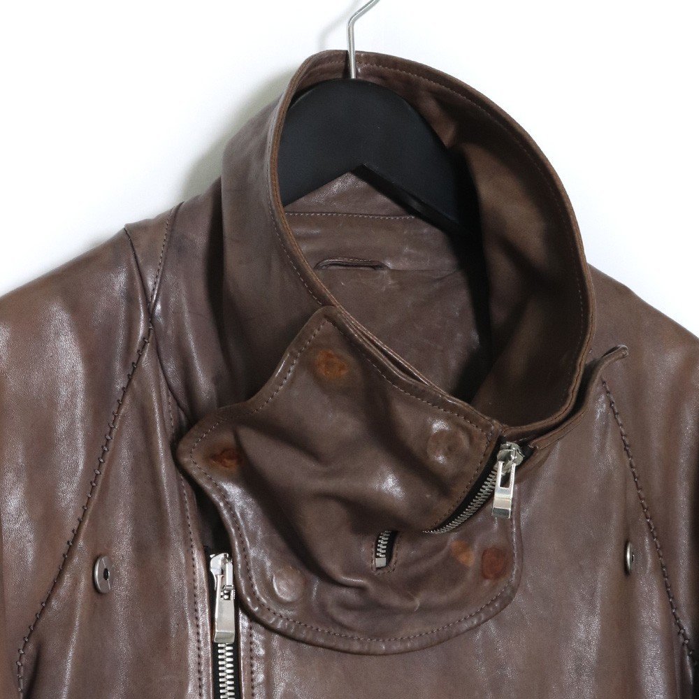 沸騰ブラドン M BLOUSON SHOULDER DARTS MOTO BREAST DOUBLE LEATHER