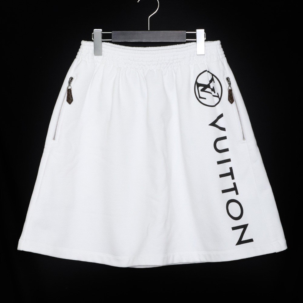  unused LOUIS VUITTON Sporty Skirt M size white 1A9LV9 Louis Vuitton sporty skirt cotton LV Logo logo