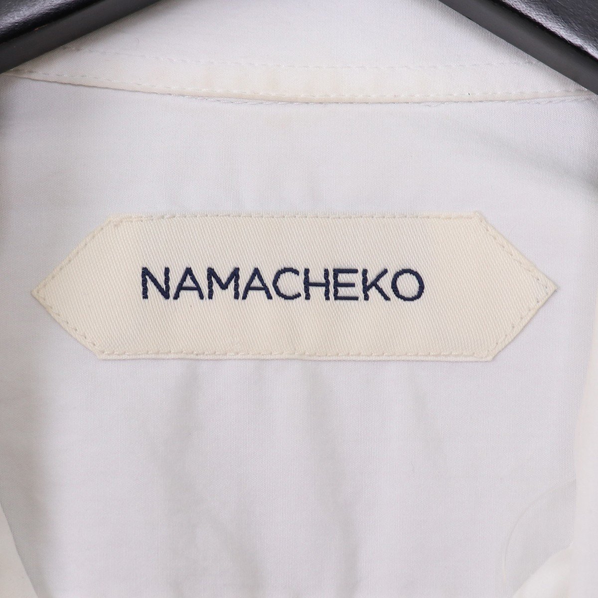 NAMACHEKO ALMAZ SHIRTS WHITE 長袖パッチワークシャツ ホワイト Mサイズ ナマチェコ_画像3