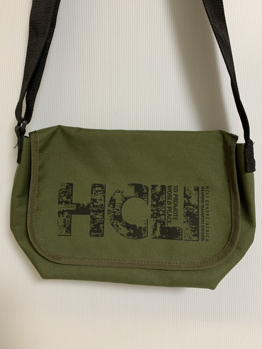 即決/HCLI メッセンジャーバッグ/shoulder BAG/カバン/鞄/ヨルムンガンド/グリーン緑/保管品_画像1