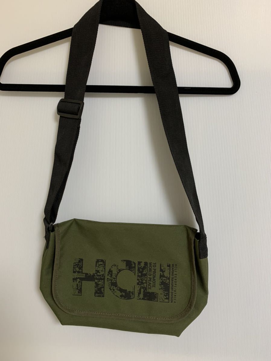 即決/HCLI メッセンジャーバッグ/shoulder BAG/カバン/鞄/ヨルムンガンド/グリーン緑/保管品_画像2