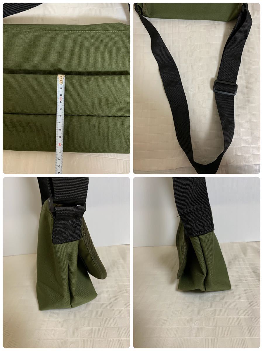 即決/HCLI メッセンジャーバッグ/shoulder BAG/カバン/鞄/ヨルムンガンド/グリーン緑/保管品_画像8