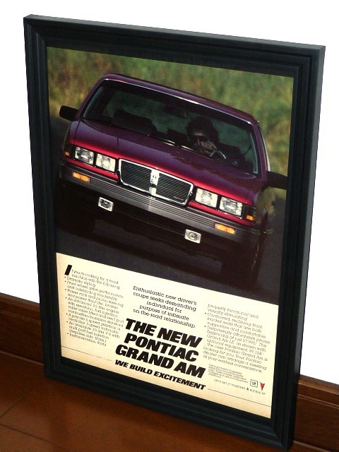1984 год USA иностранная книга журнал реклама рамка товар Pontiac Grand Am Pontiac Grandam (A4size) / для поиска магазин гараж табличка дисплей оборудование орнамент 