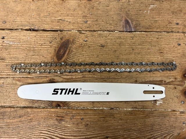 おすすめ商品♪未使用保管品・スチール STIHL チェーンソーガイドバー/45cm＋ソーチェーンセット