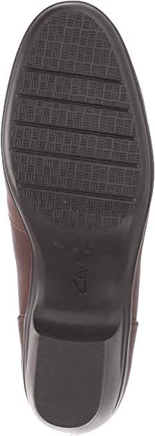Clarks 25cm ...  каблук  6cm  темный    коричневый   мягкий  подошва   кожа  ... мех   OFF ...  ботинки  ...  сандалии  RRR81