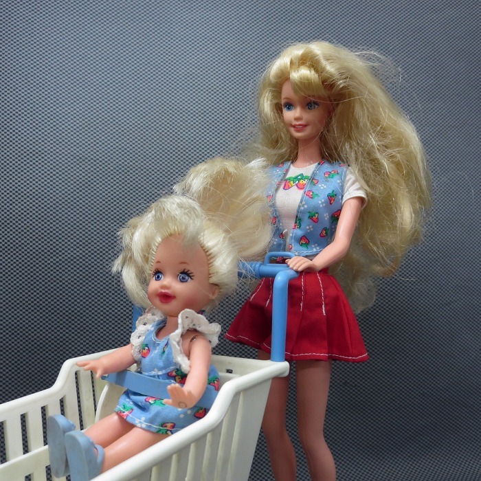 ☆バービーとケリー わくわくショッピングセット 中古品 ☆MATTEL 女の子 おもちゃ 玩具 レトロ☆の画像2