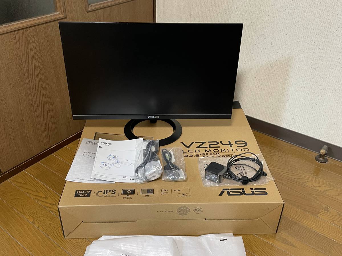 VZ249HR ASUS フレームレス モニター 23.8インチ IPS 薄さ7mmの