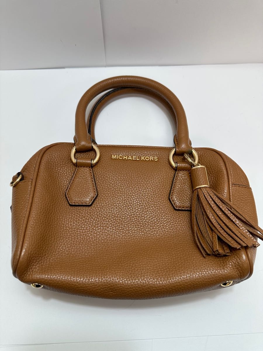 【中古品】MICHEAL KORS ミニレザーハンドバッグ 擦り傷多少有り