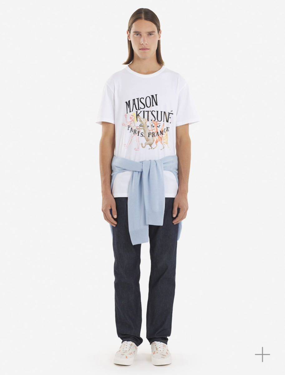  новый товар MAISON KITSUNE mezzo n лисица × OLYMPIA LE-TAN сотрудничество parero провод ru принт футболка M.1.76 десять тысяч мужской Aurel Schmidt 2022AW