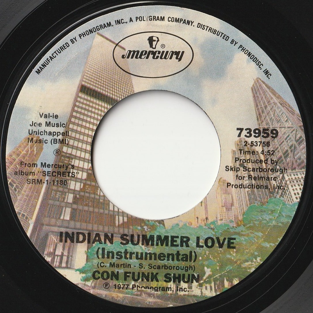 Con Funk Shun Ffun / Indian Summer Love Mercury US 73959 201719 SOUL FUNK ソウル ファンク レコード 7インチ 45_画像2