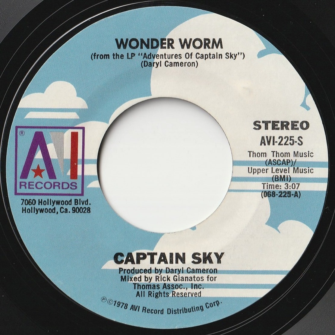 Captain Sky Wonder Worm / Saturday Night Move-Ease AVI US AVI-225-S 201711 SOUL FUNK ソウル ファンク レコード 7インチ 45_画像1