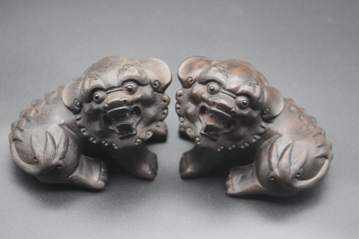 中国骨董 細密彫刻 置物 木箱付き ショッピング販売品 その他