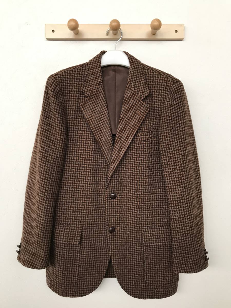 70's B.M.Y. 93 VAN Jacket inc. ヴァン ヂャケット 石津謙介 メンズ 3つ釦段返り(クルミ釦) 千鳥柄ウールJKT 美品 size 170-87