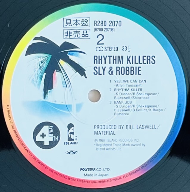 LP■REGGAE/SLY & ROBBIE/RHYTHM KILLERS/ISLAND R28D-2070/国内87年ORIG PROMO/プロモ OBI 美品/BILL LASWELL/BOOTSY COLLINS/RAMMELLZEE_画像5