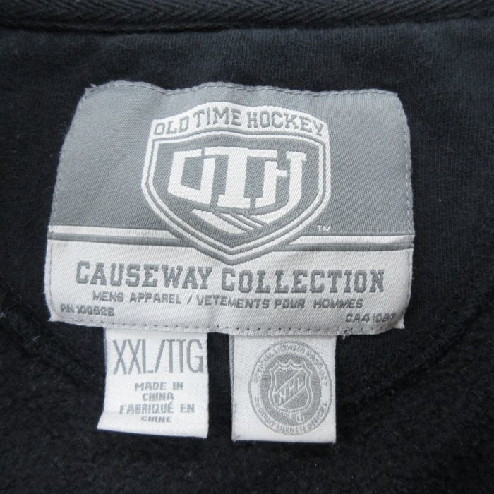 XL/古着 長袖 ハーフジップ スウェット メンズ NHL ボストンブルーインズ 大きいサイズ ラグラン 黒他 ブラック アイスホッケー 23jan31 中の画像7