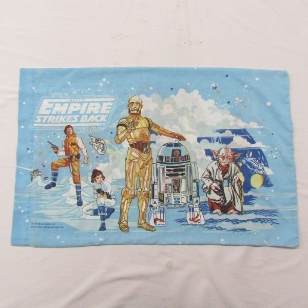 70s USA製 Vintage STAR WARS サイズ 49×74.5cm ピロ ケース 枕 カバー キャラクター シーツ スター ウォーズ 古着 ビンテージ 1MA1603_画像1