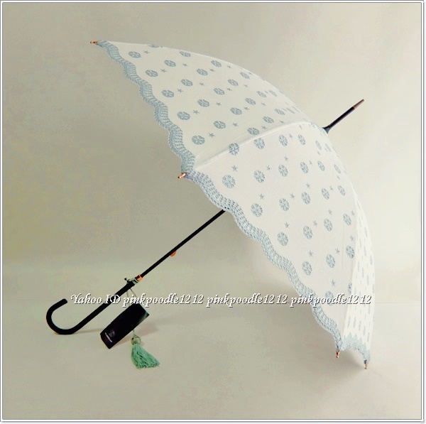 * high class Britain .. Japan Imperial Family purveyor fox umbrella small volume star. total embroidery parasol parasol unused *