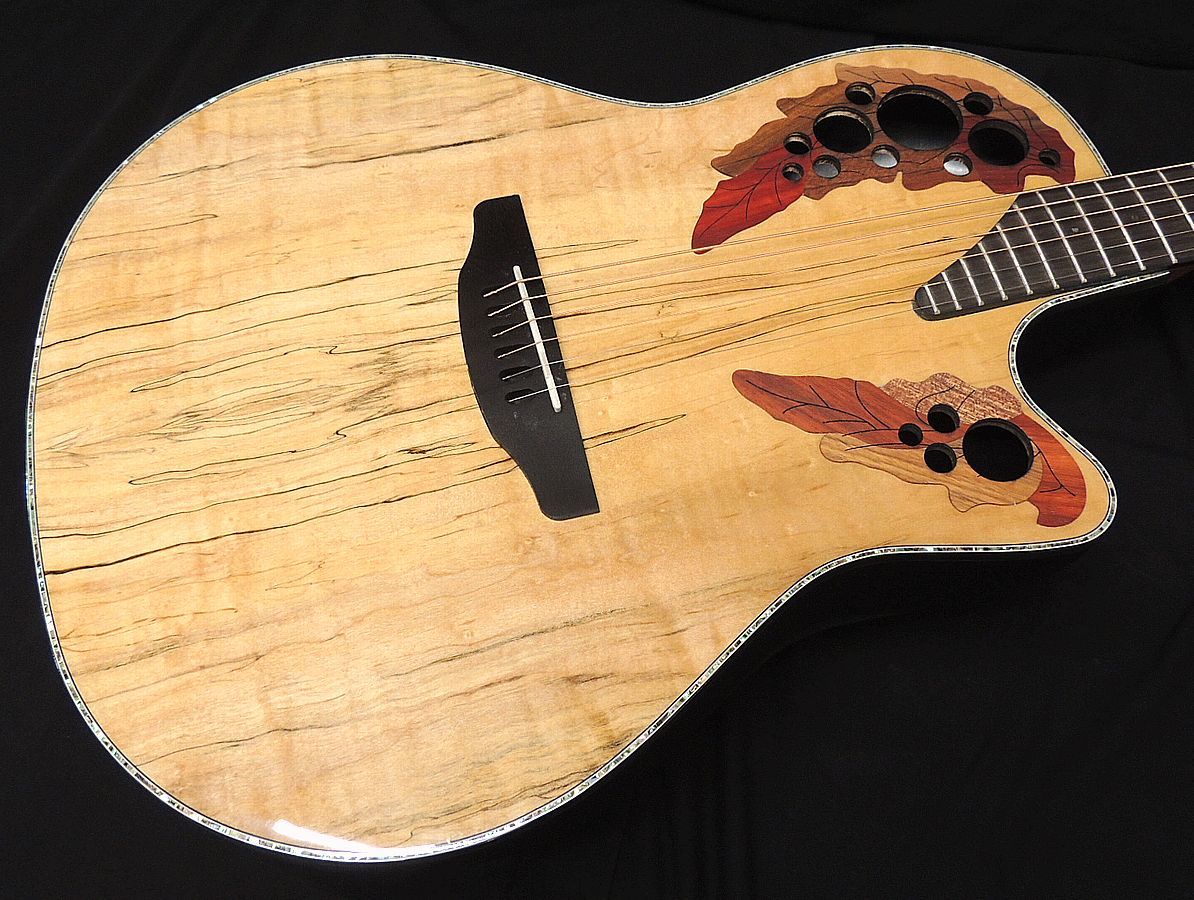 OVATION Celebrity Elite Exotic Mid Depth CE44P SM G Spalted Maple