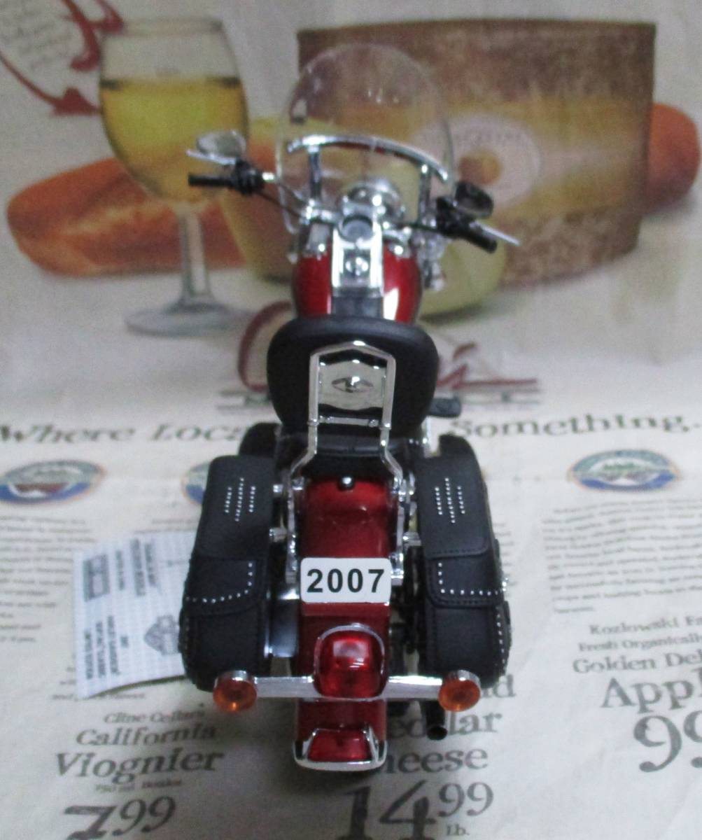 ★激レア絶版*フランクリンミント*ハーレー*1/10*2007 Harley-Davidson Heritage Softail Classic レッド/ブラック_画像4