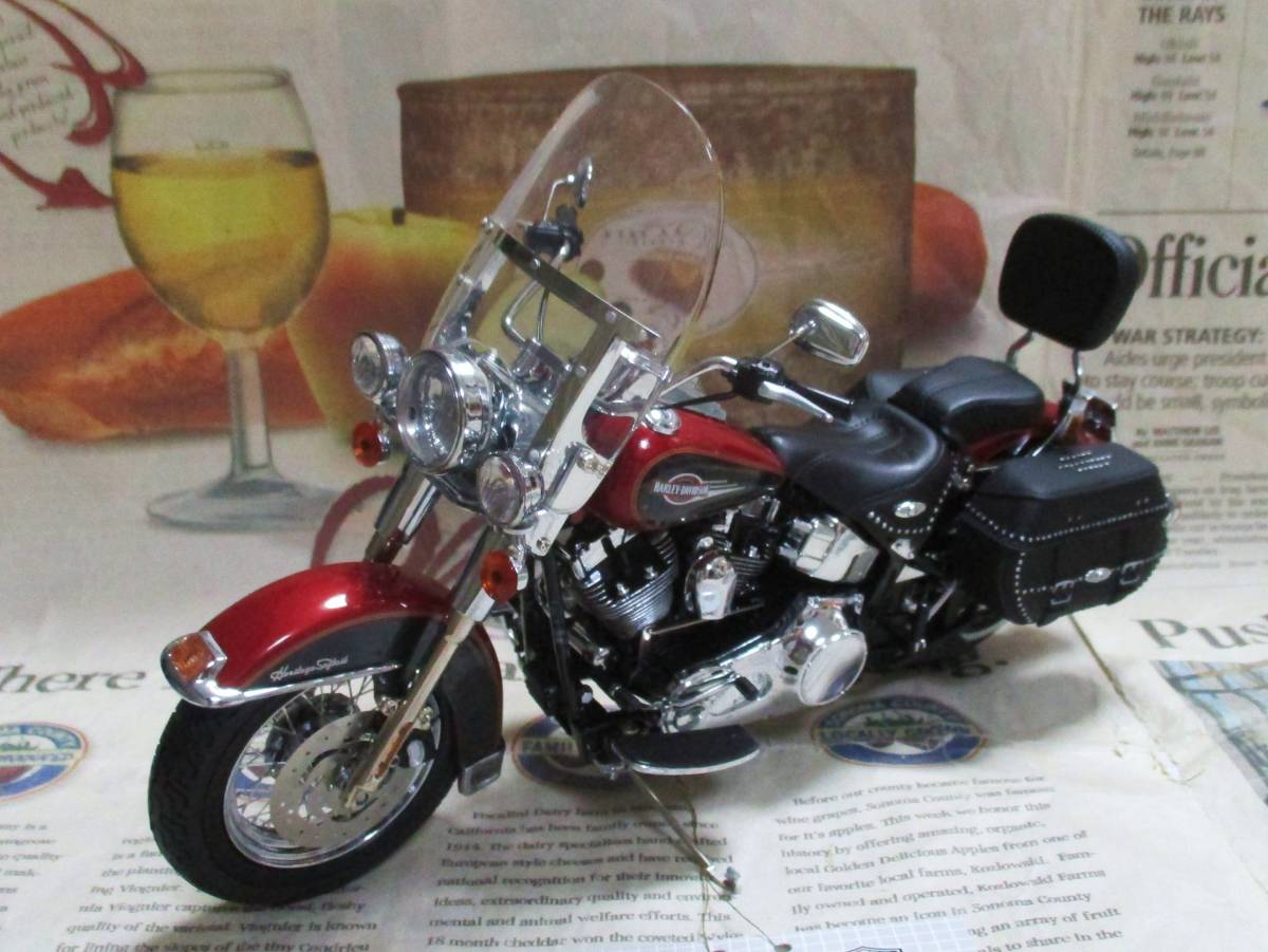 ★激レア絶版*フランクリンミント*ハーレー*1/10*2007 Harley-Davidson Heritage Softail Classic レッド/ブラック_画像7