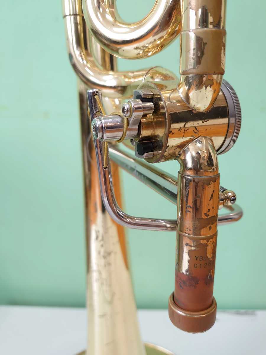 YAMAHA　ヤマハ バストロンボーン YBL-322　太管シングルロータリー　BassTrombone_画像3