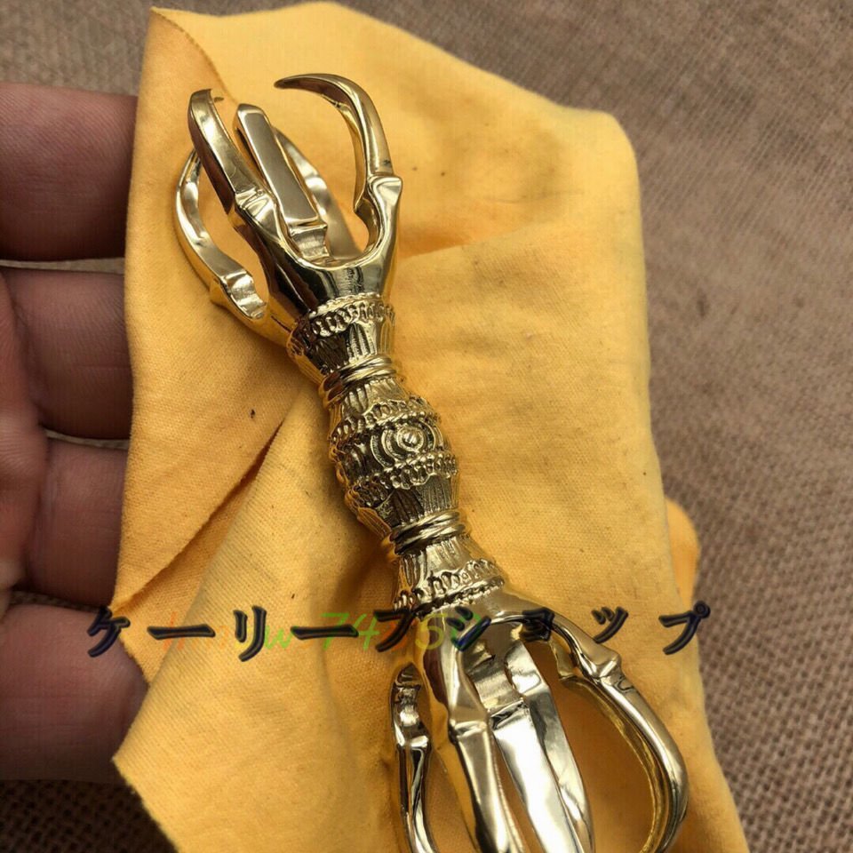 ケーリーフショップ】御請来型 五鈷杵 銅製磨き仕上げ 長さ9.7cm ケーリーフショップ】御請来型 五鈷杵 銅製磨き仕上げ 長さ9.7cm
