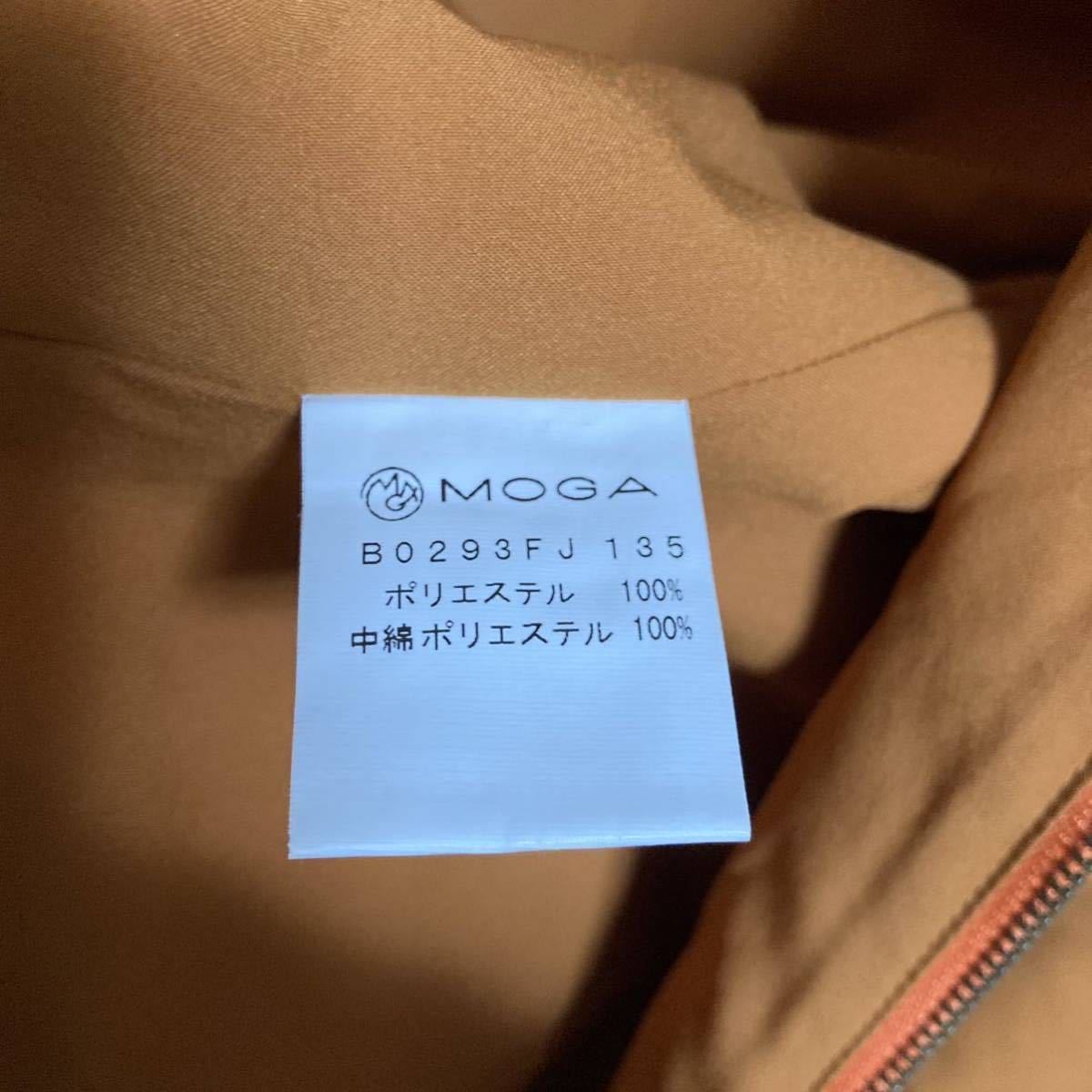 【美品】MOGA モガ 中綿 ジップアップ ジャケット ブルゾン サイズ3/L相当 オレンジ系 レディース 日本製 ビギ ライトアウター_画像7