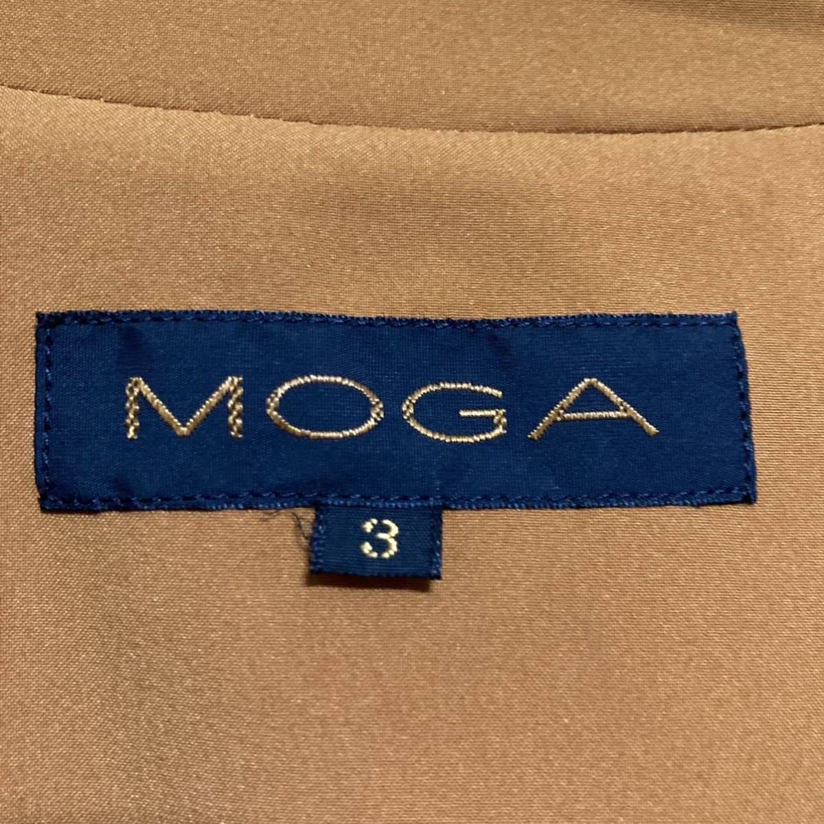 【美品】MOGA モガ 中綿 ジップアップ ジャケット ブルゾン サイズ3/L相当 オレンジ系 レディース 日本製 ビギ ライトアウター_画像6