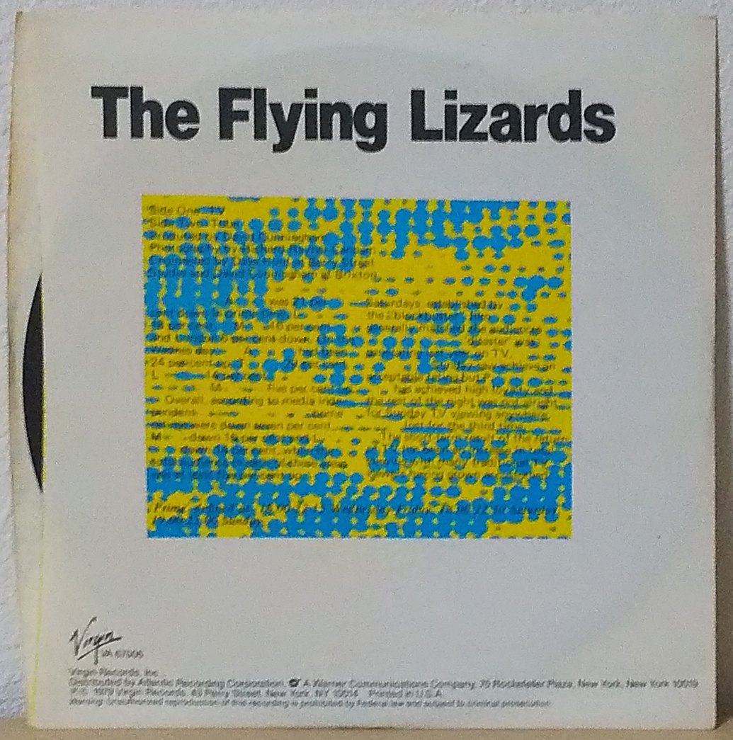 The Flying Lizards - TV US盤 7inch Virgin - VA 67006 Monarch Pressing フライング・リザーズ 1979年_画像2