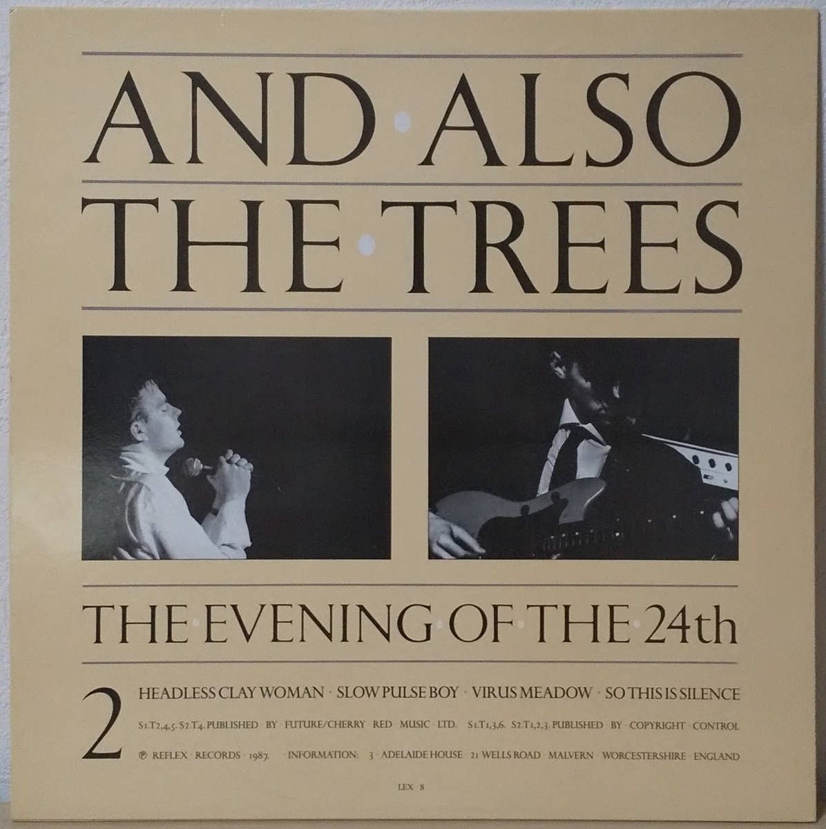 And Also The Trees - The Evening Of The 24th UK Ori. LP LEX 8 1987年 The Cure, THE CHAMELEONS, The Bunnymen, Lol Tolhurstの画像2