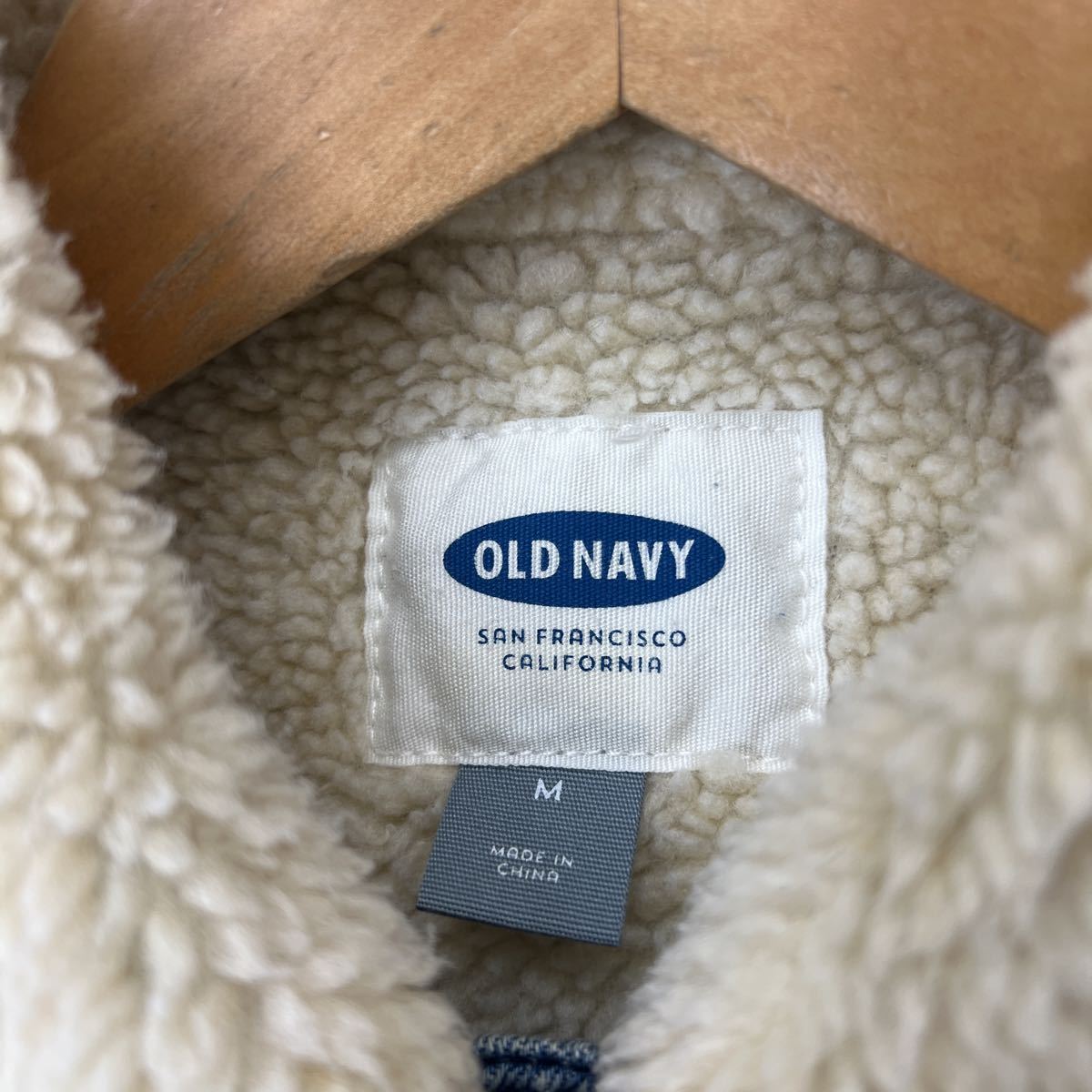 OLD NAVY ☆ レトロな雰囲気ブルー◎ 裏ボア デニムジャケット レディース M 幅広いスタイルに♪ 古着MIX Y2K オールドネイビー■S1229_画像6