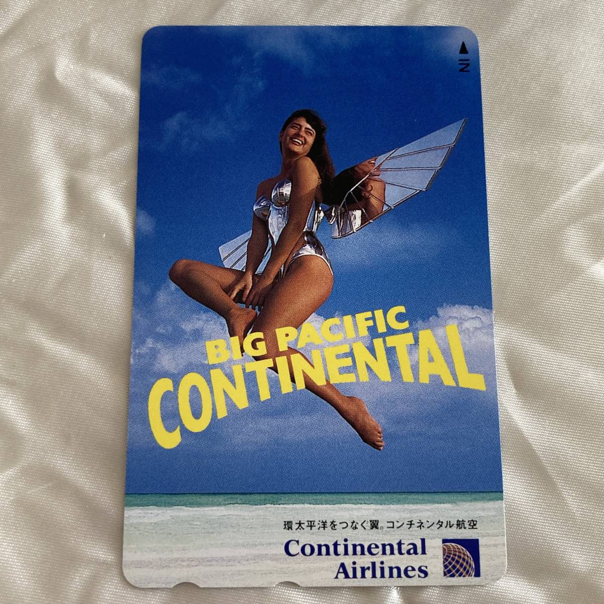 SK【未使用】 コンチネンタル航空 【テレカ】 外国人女性モデル 水着 セクシー Continental Airlines テレホンカード 50度数_画像1