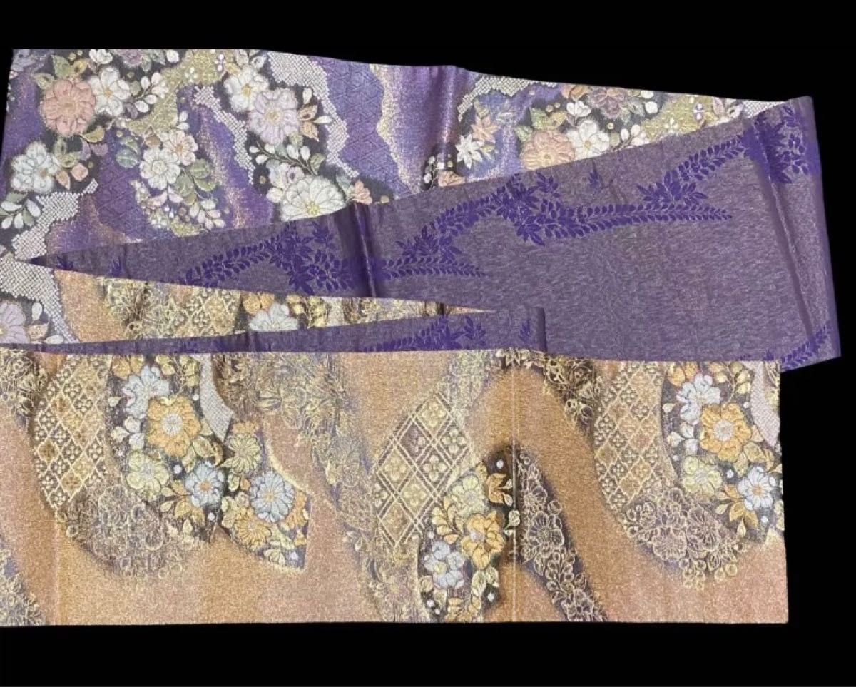箔綴辻が花本金箔ニ図全通 袋帯 正絹 やまと 未使用 イ1303|PayPayフリマ