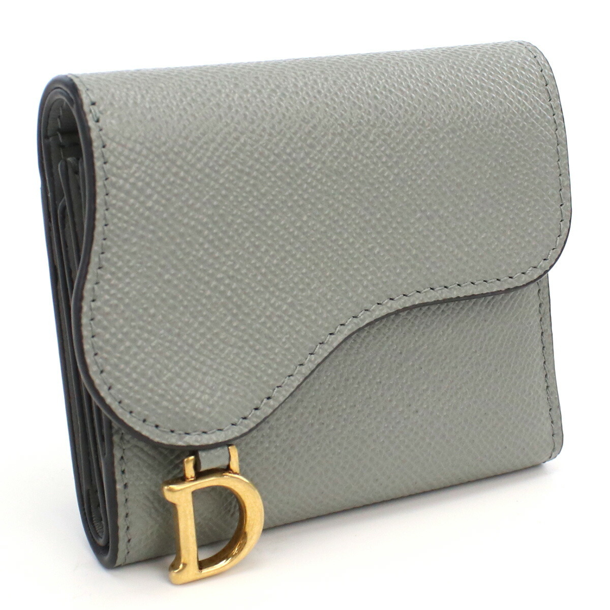 ディオール Christian Dior 3つ折り財布 ブランド ミニ財布 Dロゴ S5652　CBAA　M41G グレー系