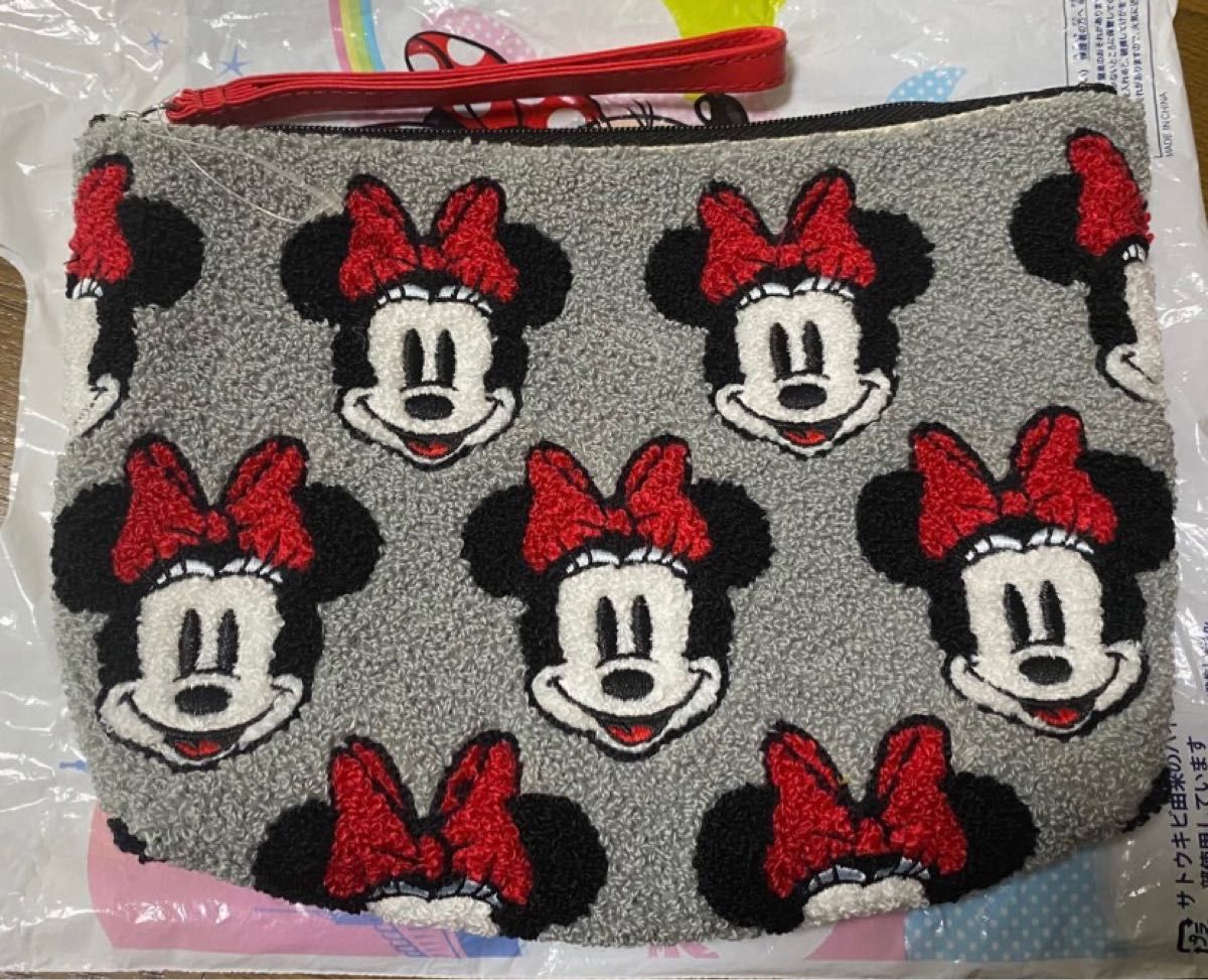 ディズニーリゾート限定　ミニー　ポーチ　新品未使用　相良刺繍　サガラ刺繍　