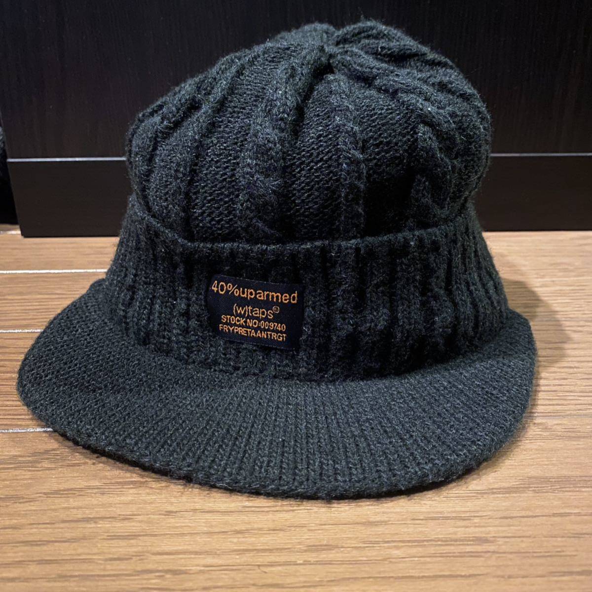 WTAPS with brim . knit cap BLK