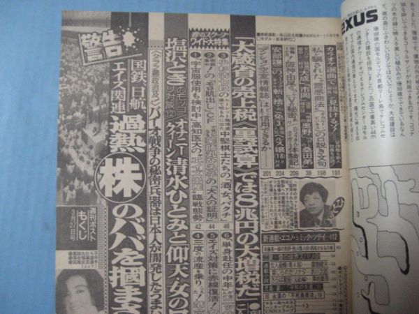 ぬ1555週刊ポスト　1987年3.27　　表紙松本伊代_画像3