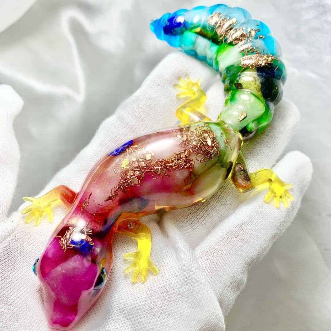 最強金運☆彡 虹色トカゲ☆オルゴナイト☆彡 神様の遣い☆宝くじ 最強金運☆彡 虹色トカゲ☆オルゴナイト☆彡 神様の遣い☆宝くじ