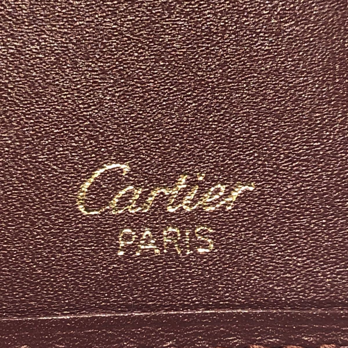 カルティエ Cartier ボルドー 2つ折り財布 小銭入れ_画像8
