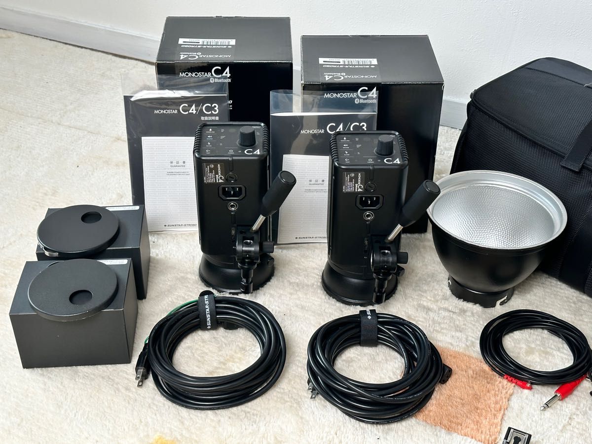 美品】【元箱・取説付き】サンスターストロボ MONOSTAR C4 2灯 美品】【元箱・取説付き】サンスターストロボ MONOSTAR C4 2灯