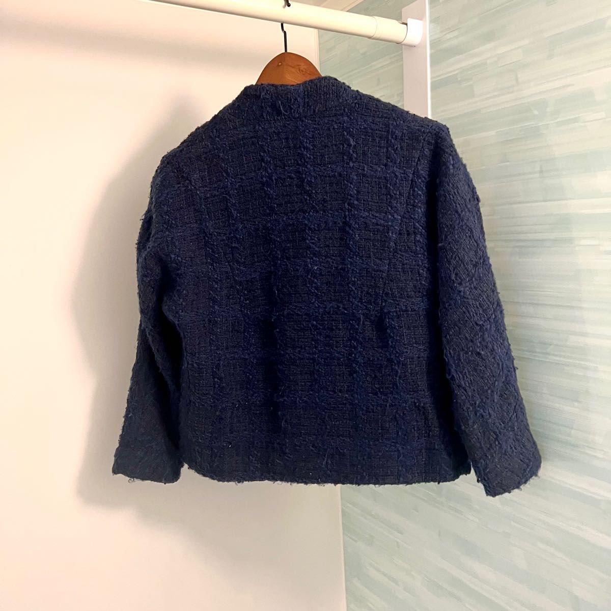 ZARA ショート ジャケット ネイビー アウター テーラード ZARA ショート ジャケット ネイビー アウター テーラード