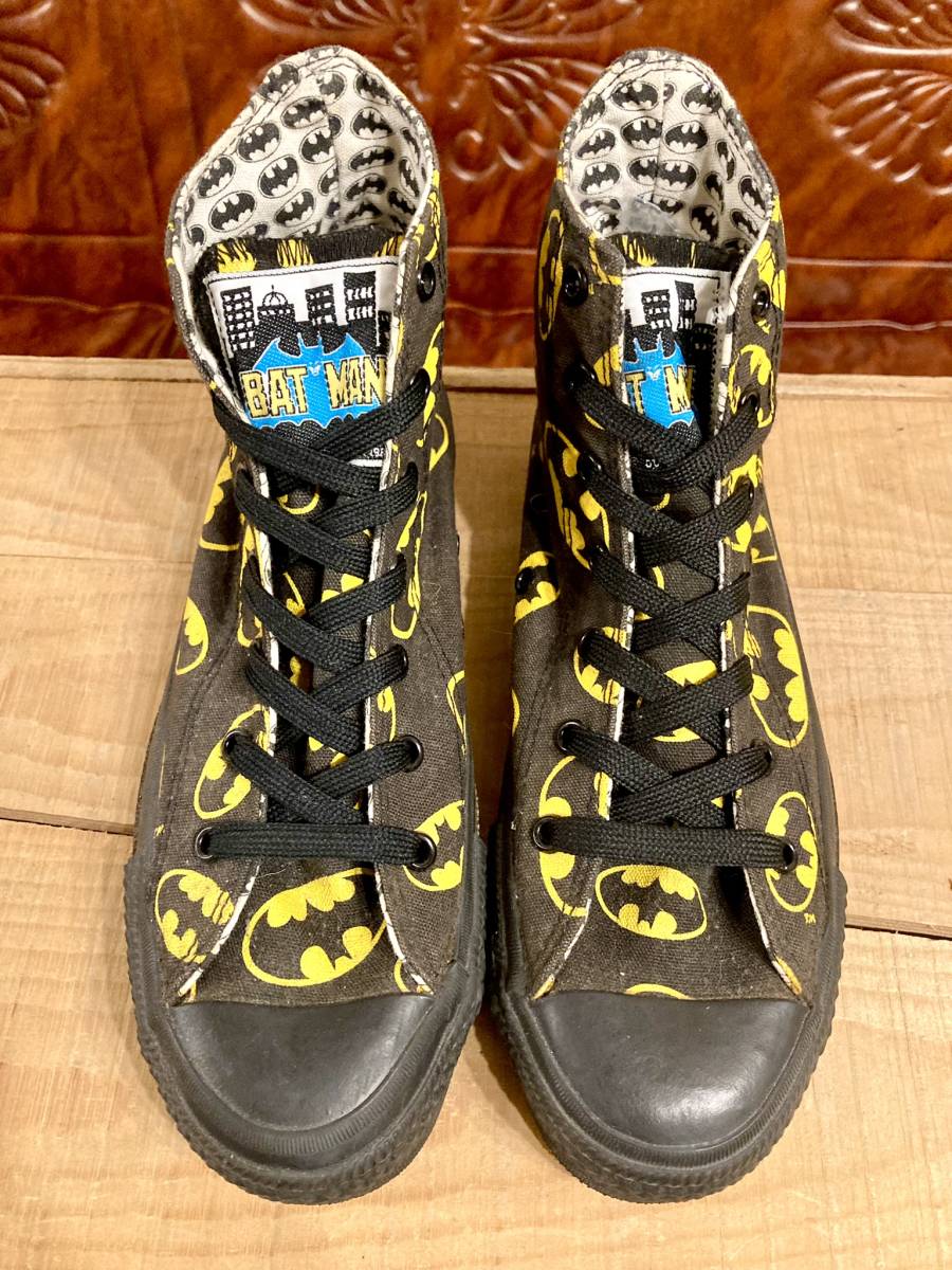 ★☆80s!USA!希少レア!!コンバース ALL STAR BATMAN 5.5 24.5cm 黒 converse オールスター ハイカット バットマン ビンテージ 226☆★_画像4