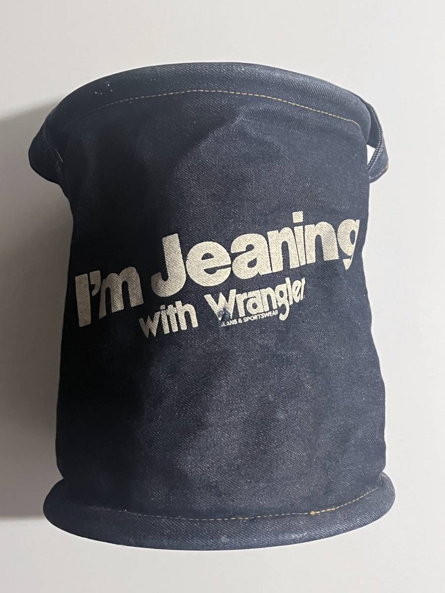 * postage included rare American made Vintage Wrangler Wrangler bucket type Denim tote bag plan to cover 70s 80s 90s old clothes *