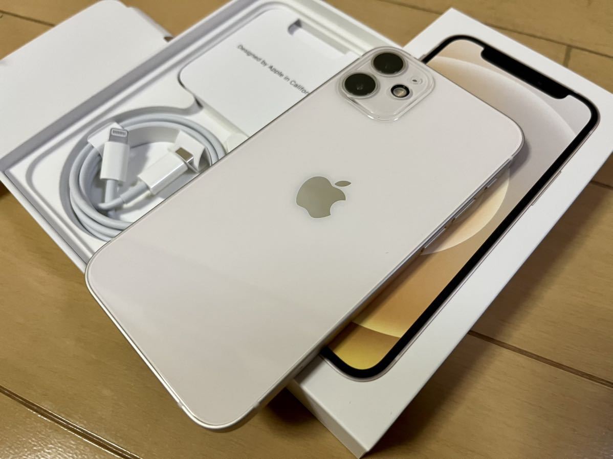 フリーです】 中古 iPhone 12mini 256GB 白 82% Apple store一括購入品