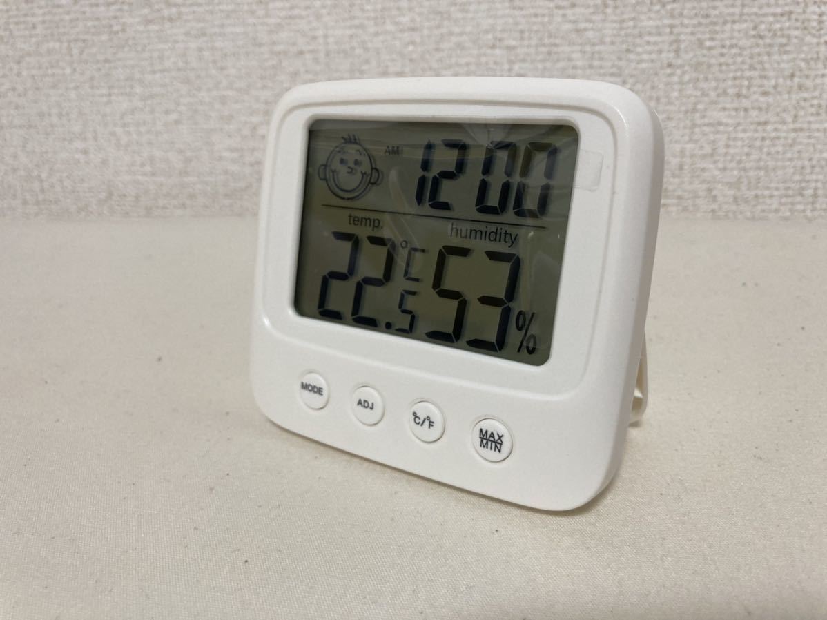 【訳アリにつき格安出品・送料無料】温度計 湿度計 時計機能 オマケ付き デジタル温湿度計_画像3