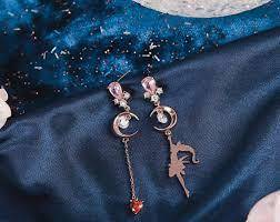 * super-discount *clue×..se in to* tail _..se in to moon Silhouette silver earrings CLER20S02PPP